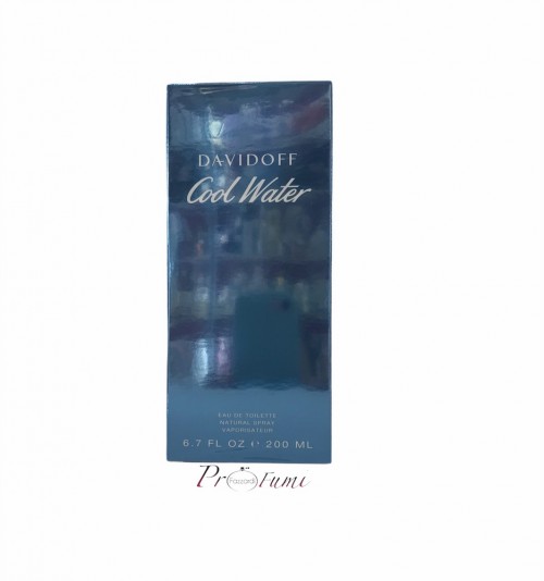 DAVIDOFF COOL WATER UOMO EDT 200ML SPRAY INSCATOLATO
