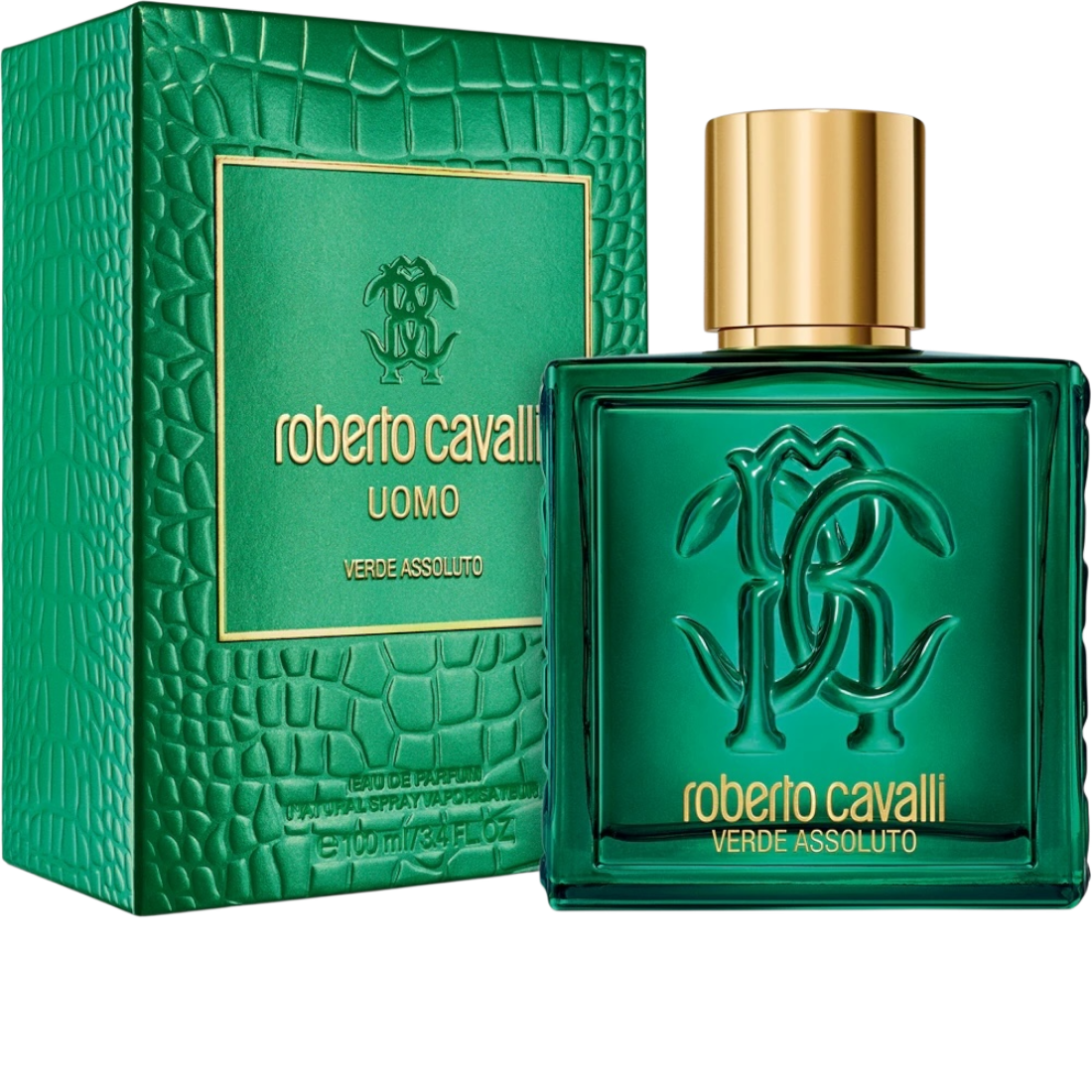 ROBERTO CAVALLI UOMO  VERDE ASSOLUTO EDP 100ML INSCATOLATO