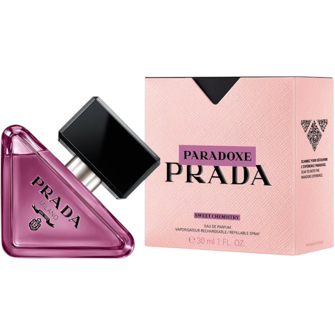 PRADA PARADOXE SWEET CHEMISTRY EDP 30ML INSCATOLATO RICARICABILE PRADA PARADOXE SWEET CHEMISTRY EDP 30ML INSCATOLATO RICARICABILE